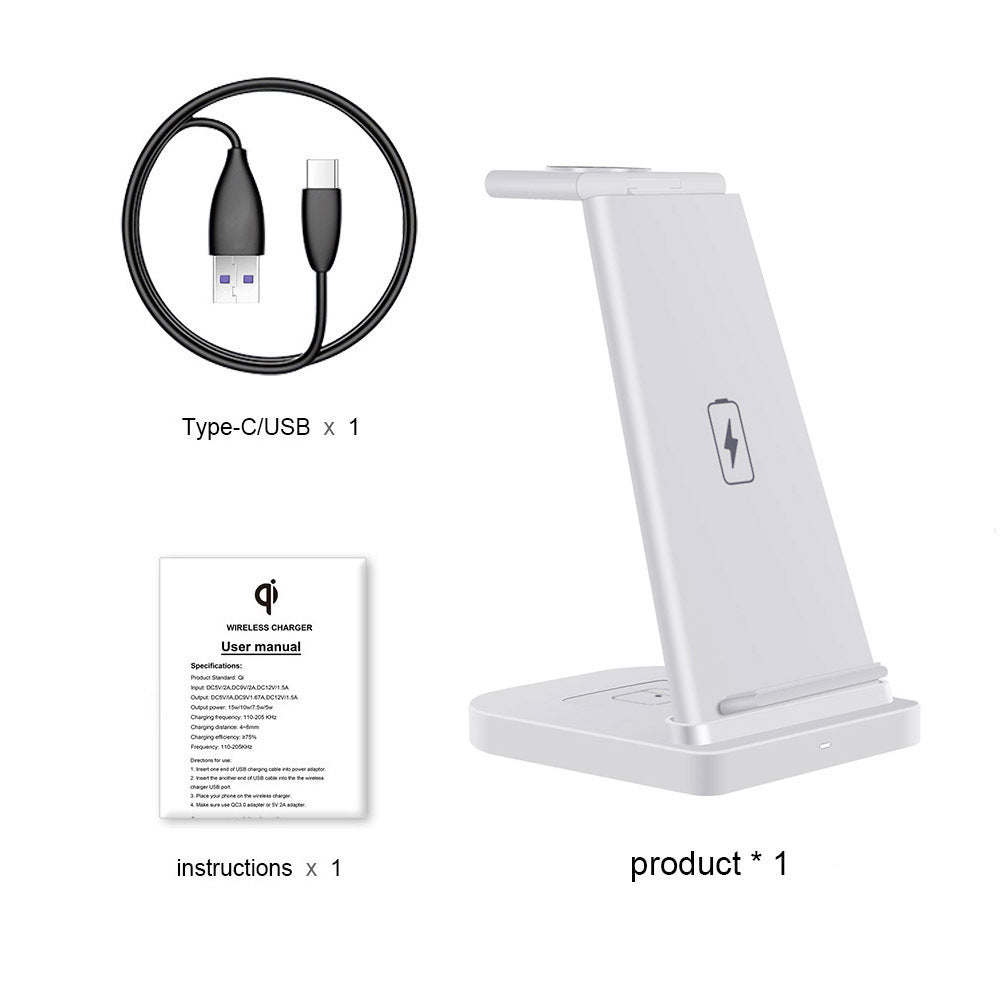 Compatible with Apple , 3-in-1 splicing wireless charger supports QI charging Compatible with Apple , 3-in-1 splicing wireless charger supports QI charging